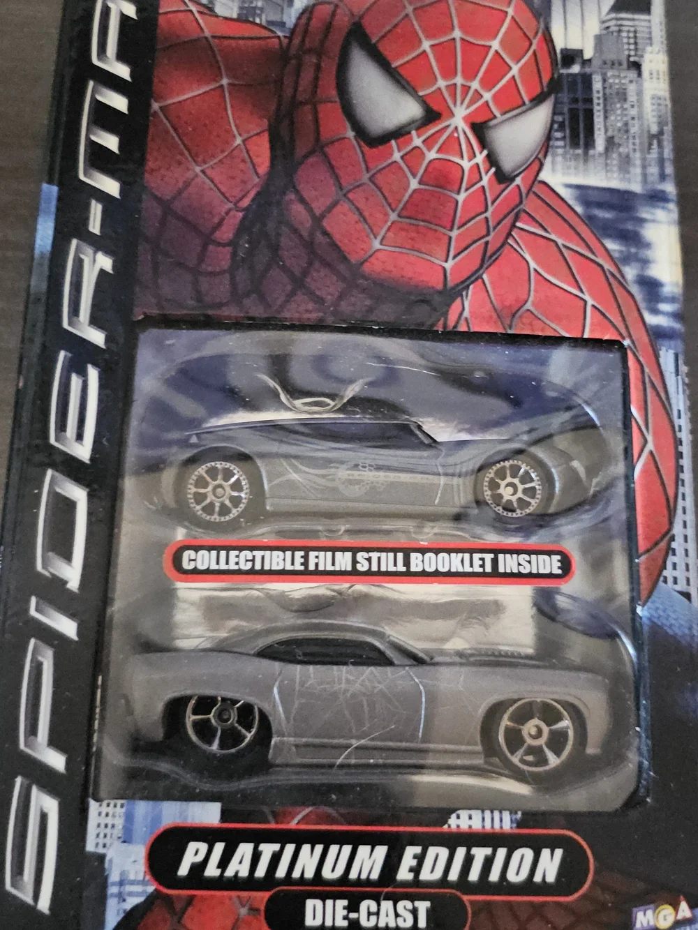 Spiderman Platinum Edition Silver & Black Movie-Themed Toy Car Set - Kids Toys